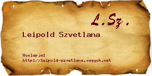Leipold Szvetlana névjegykártya